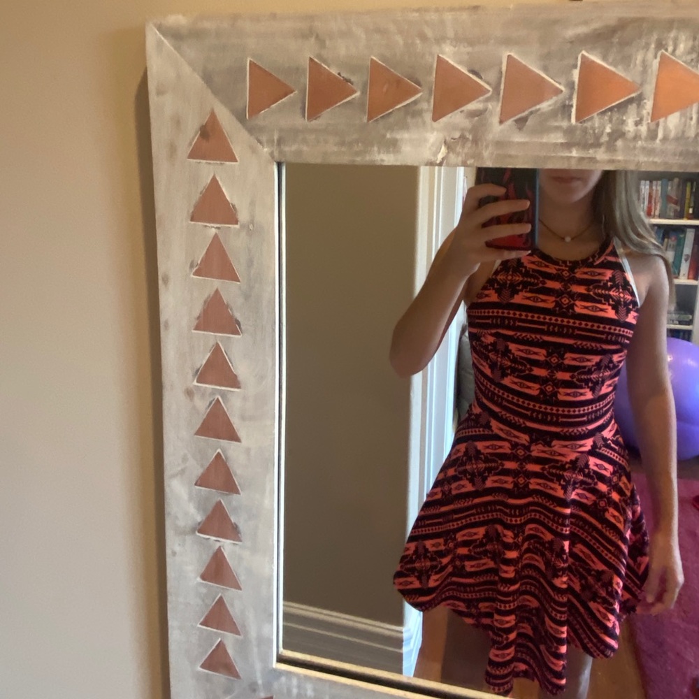 Cool pink and black patterned dress